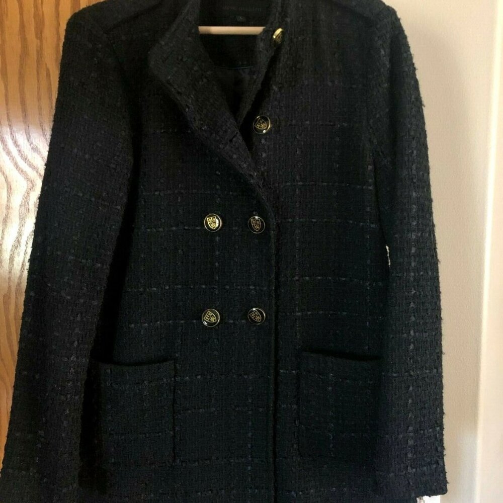 Women's Steve Madden Double Breasted Tweed Pea Coat Large